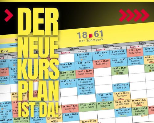 Unser neuer Kursplan ist da