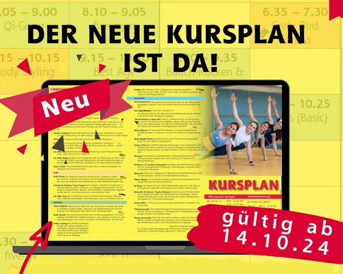 Unser neuer Kursplan ist da