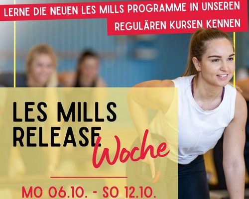  Les Mills Release Woche von Mo, 06.10. bis So, 12.10.