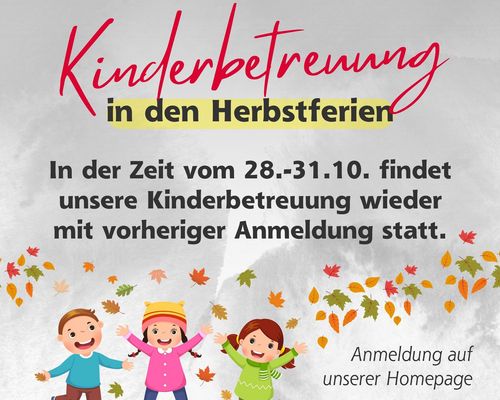 Kinderbetreuung in den Herbstferien