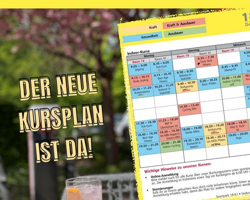 Unser neuer Kursplan ist da